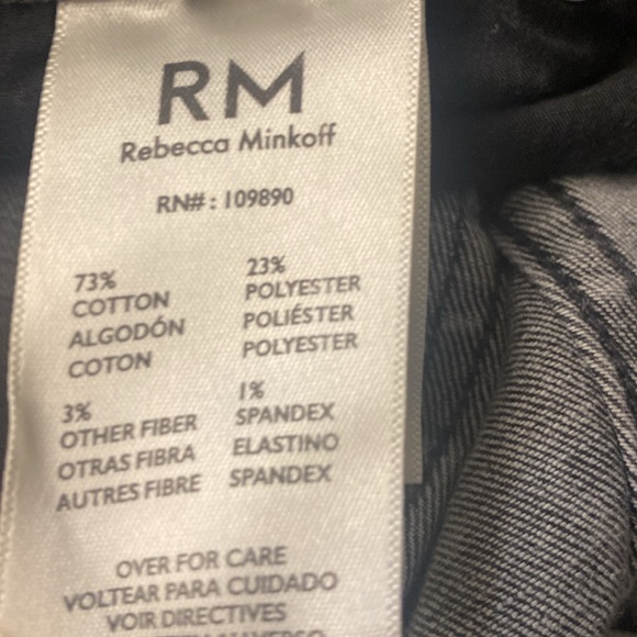 Rebecca Minkoff High rise Baggy Jeans, Size 16W Color Acid Washed Black - Picture 12 of 13